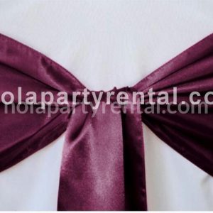 Wide Satin Chair Sash – Sangría