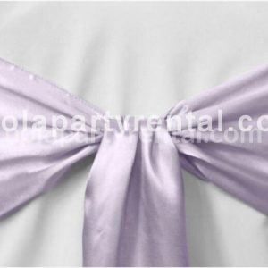 Wide Satin Chair Sash – Lavender