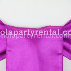 Wide Satin Chair Sash – Magenta Violet