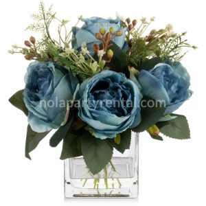 Silk Peony Arrangement in Vase