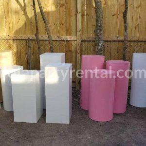 Round or Square Wood Pedestals - $90 Each